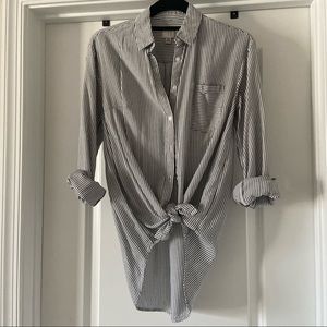 A New Day Pinstriped Boyfriend Shirt
